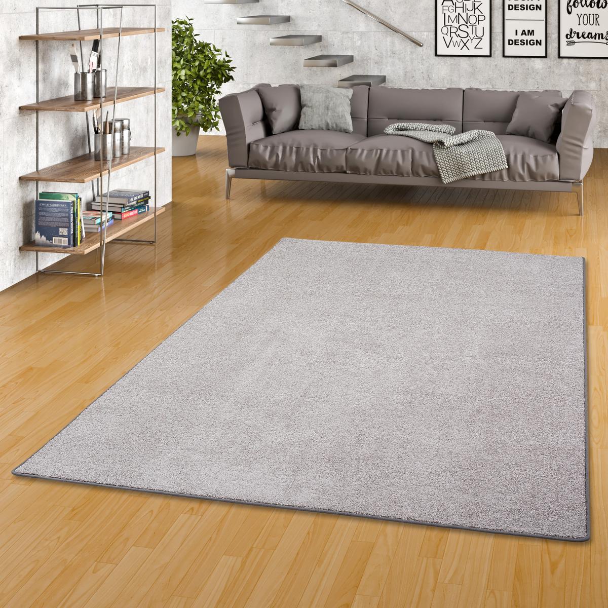 HOCHFLOR VELOURS TEPPICH LUNA - Grau, Textil (100/400cm) - Snapstyle