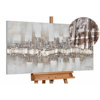 ÖLGEMÄLDE 120/60 cm - Beige/Grau, Holz/Textil (120/60cm) - KUNSTLOFT
