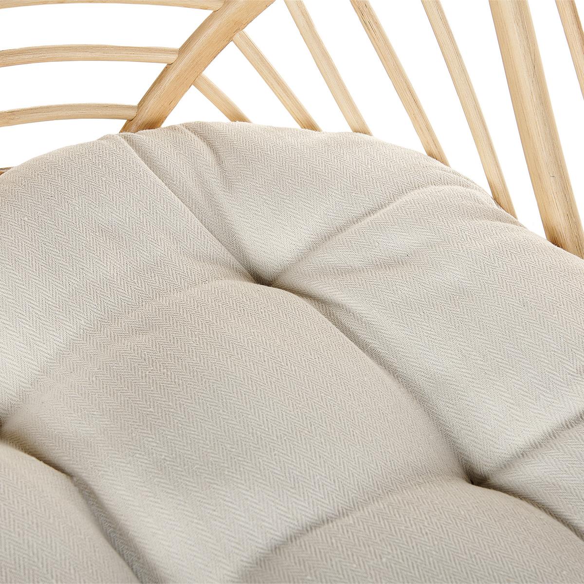 STUBENBETT Natürlich 70-50 cm Gruissan - Naturfarben, Holz/Textil (70/50cm) - Beliani