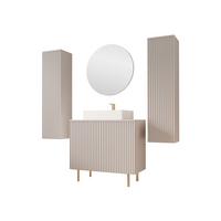 BADMÖBEL-SET Nubia IV - Kaschmir/Goldfarben, Holzwerkstoff/Metall (87/79/45cm) - MIRJAN24