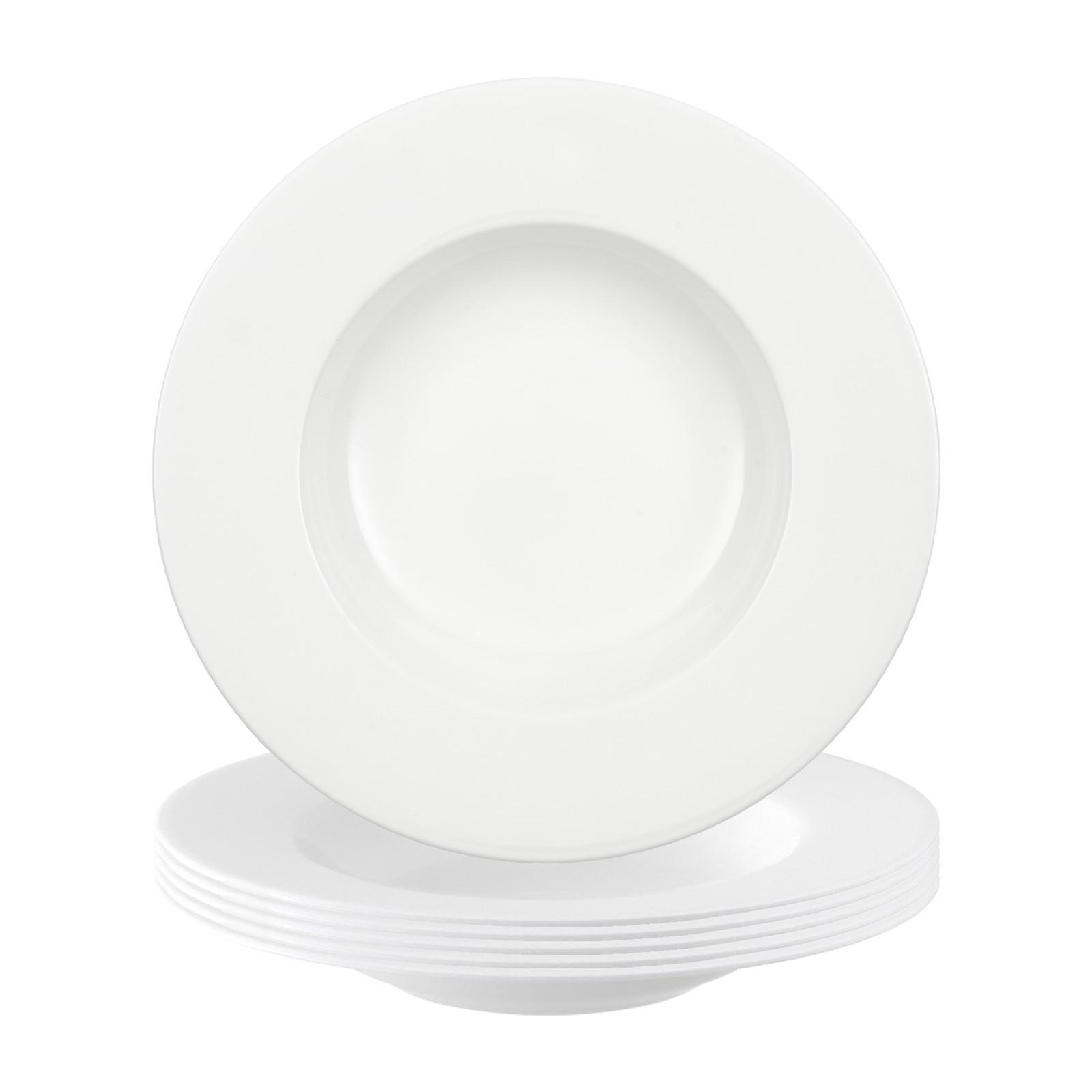SUPPENTELLER Anmut weiß ø 24,8 cm 6er Set - Weiß, Keramik (24.8cm) - Villeroy & Boch