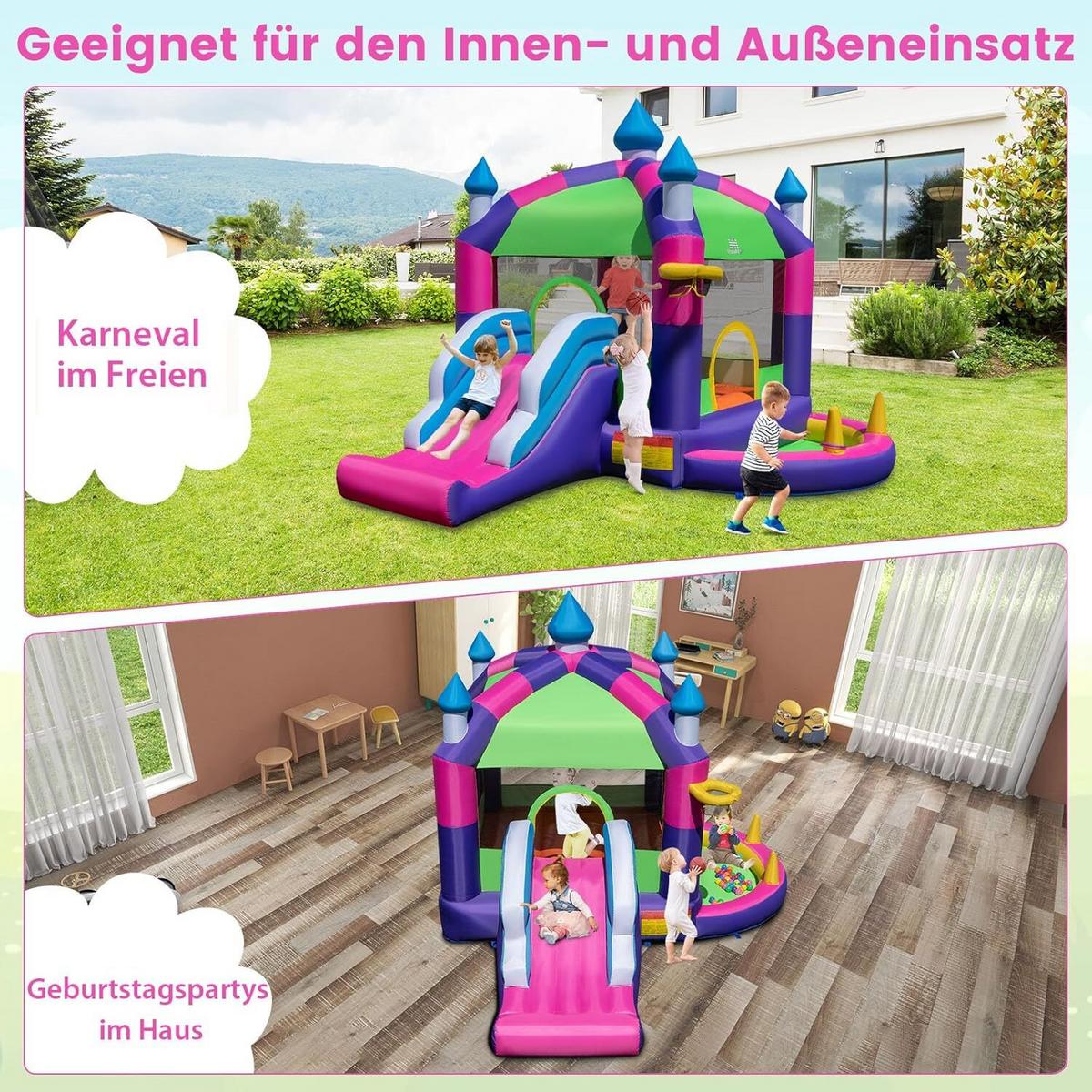 HÜPFBURG 300cm Multicolor - Multicolor, Kunststoff (332/385/300cm) - COSTWAY