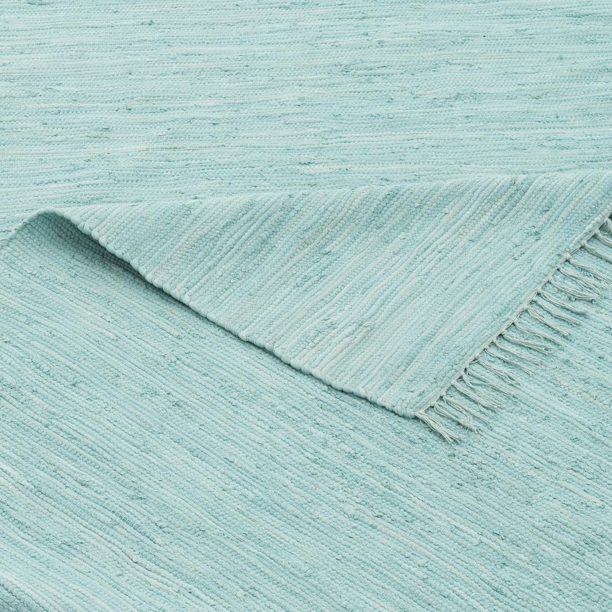 BAUMWOLLE NATUR TEPPICH LÄUFER JOLLY COTTON - Hellblau, Textil (90/160cm) - Pergamon