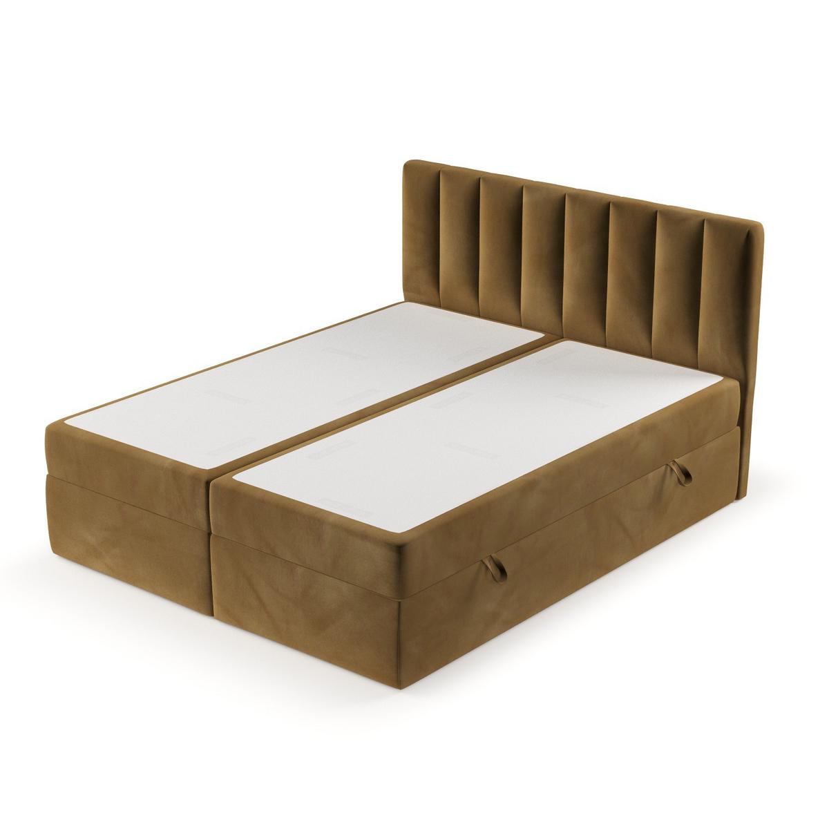BOXBETT Bari 200/200 cm Honiggelb im Kronos Stoff - Honig, Holz/Holzwerkstoff (200/200cm) - AltaBeds