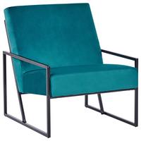 SESSEL Blaugrün Delary - Blau/Schwarz, Textil (69/83/83cm) - Beliani