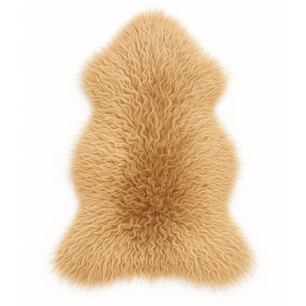 SCHAFFELL Island Lammfell lockig ca. 110 cm Naturfarben - Braun, Fell (60/110cm) - Provellus