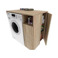 WASCHMASCHINENSCHRANK Überbauschrank mit Fächern – passend für Waschmaschine & Trockner 96/88/62 - Sonoma Eiche, Holzwerkstoff (96/88/62cm) - RAUMHIRSCH FURNITURE