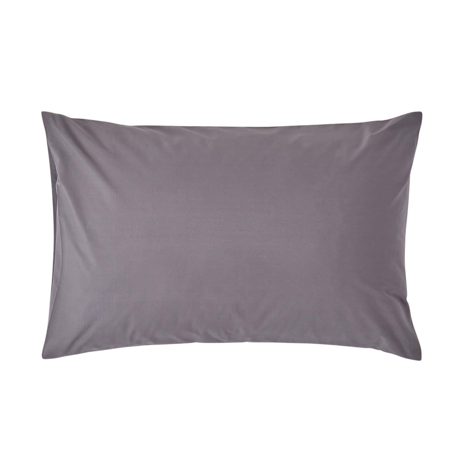 KISSENBEZUG Perkal, Ägyptische Baumwolle, Fadendichte 200 - Dunkelgrau, Textil (48/74cm) - Homescapes