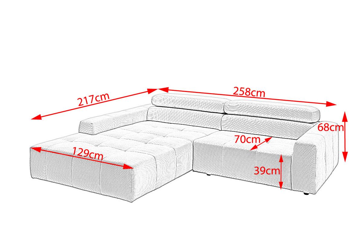 ECKSOFA RENO Grün Cord - Schwarz/Olivgrün, Kunststoff/Textil (258/217cm) - KAWOLA