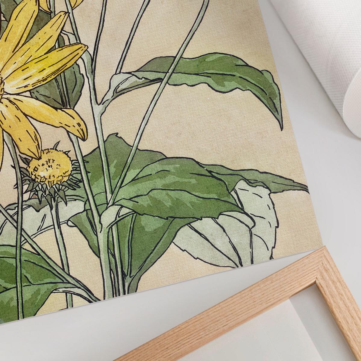 POSTER - 21x29 cm - Hannah Borger Overbeck - Sonnenblumen - Gelb, Textil (21/29.7/0.1cm) - TULUP