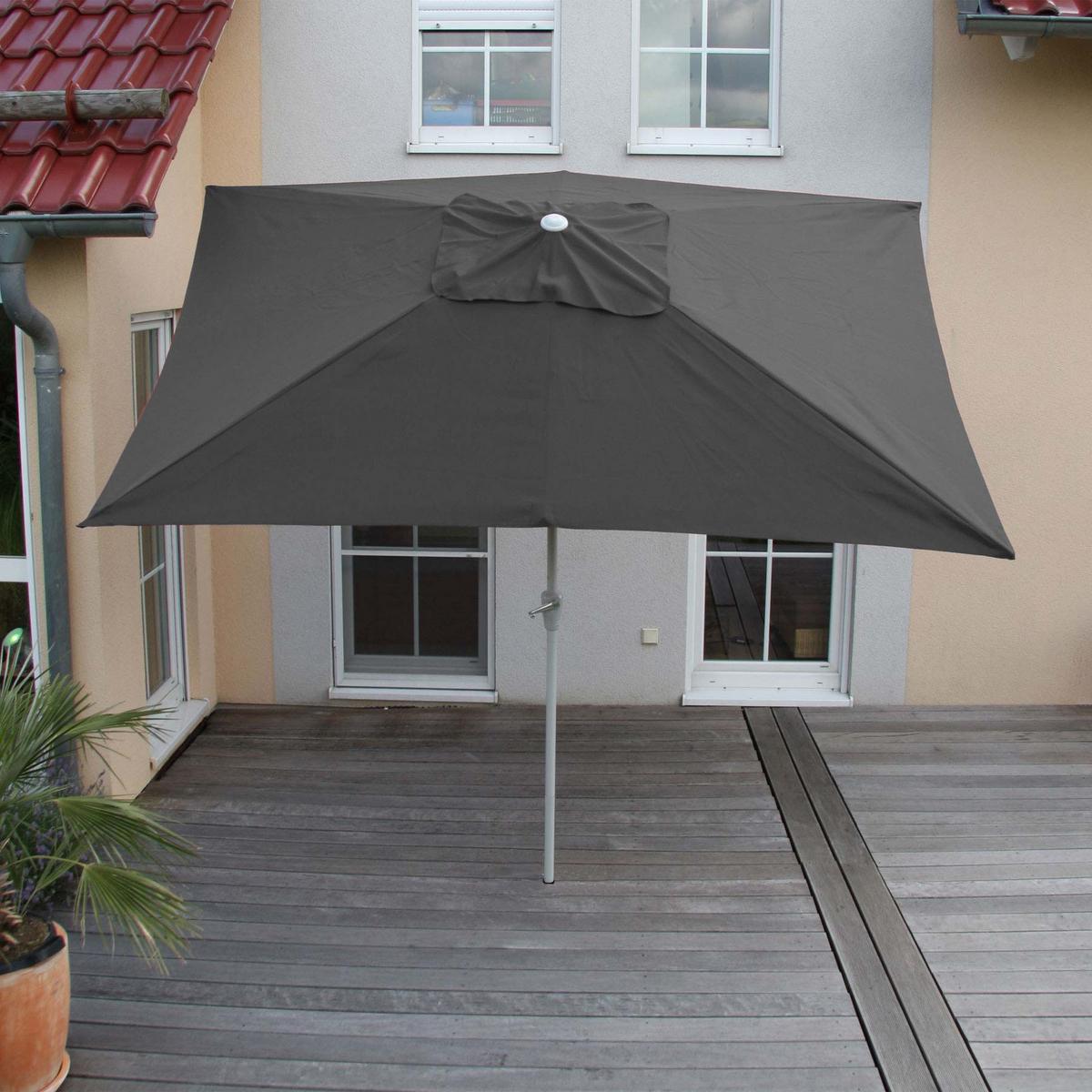 SONNENSCHIRM Anthrazit - Anthrazit, Textil (192/295cm) - MCW