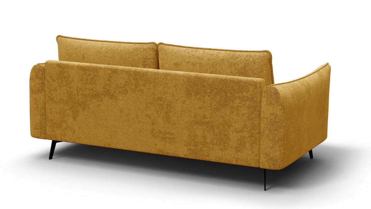 SOFA AERA 2,5-Sitzer, gelb - Gelb/Schwarz, Holz/Textil (187/89/96cm) - Wozimo