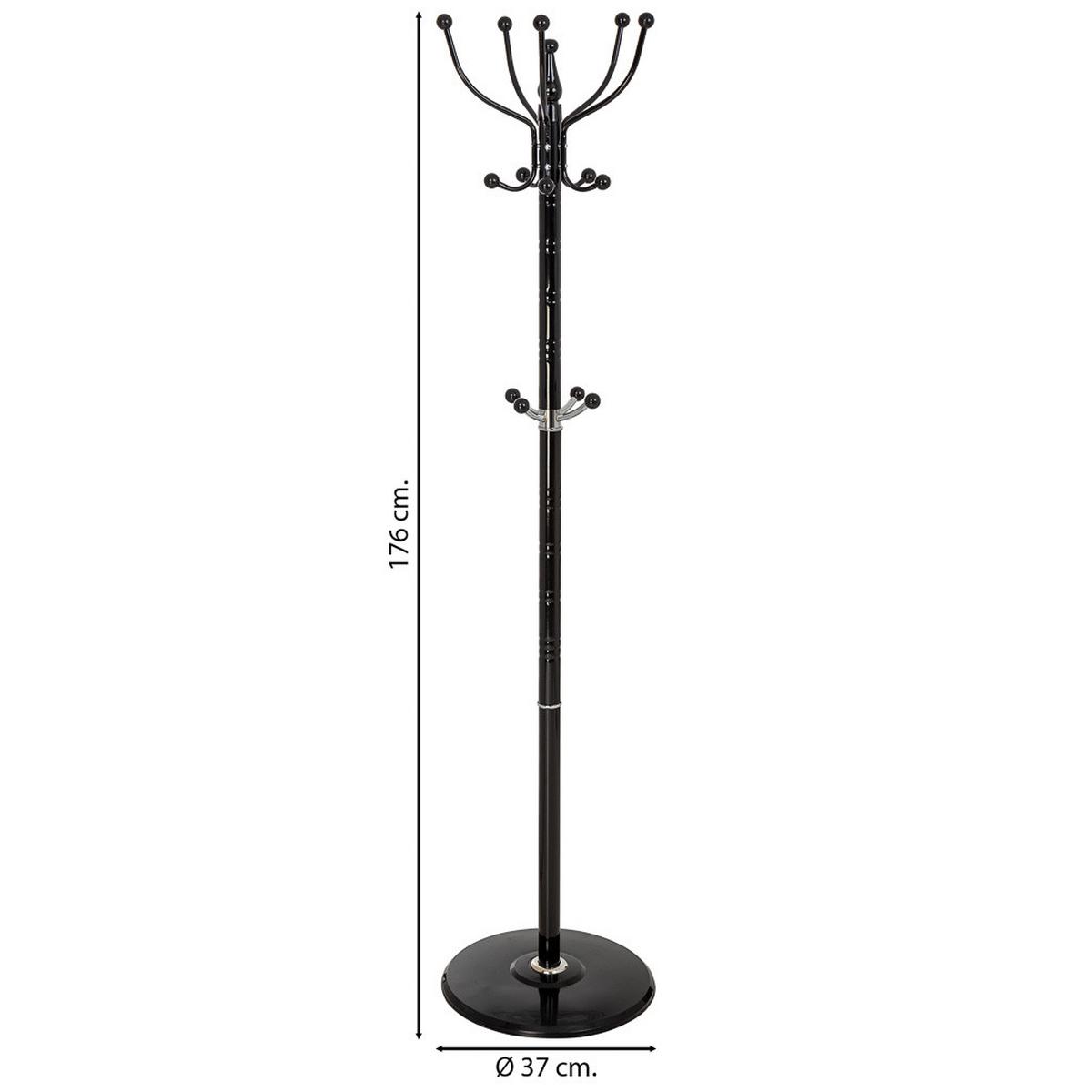 GARDEROBE aus metall - Schwarz, Metall (37/176/37cm) - Wanderlust