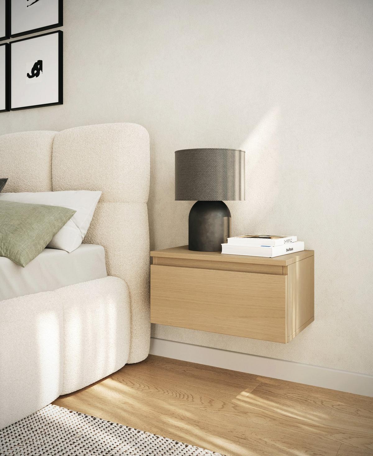 WANDNACHTTISCH Bemmi Eiche Lindberg 49 cm - Eichefarben, Holzwerkstoff (48.4/25.4/31.8cm) - Selsey