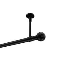 GARDINENSTANGE Sonette Luino 160 cm, 1-läufig, 20 mm Ø Schwarz - Schwarz, Metall (160cm) - INTERDECO