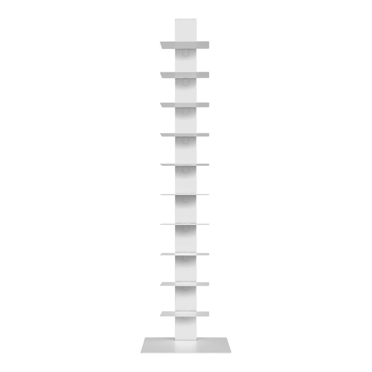 BÜCHERREGAL Eksjö - Weiß, Metall (39/150/39cm) - [en.casa]
