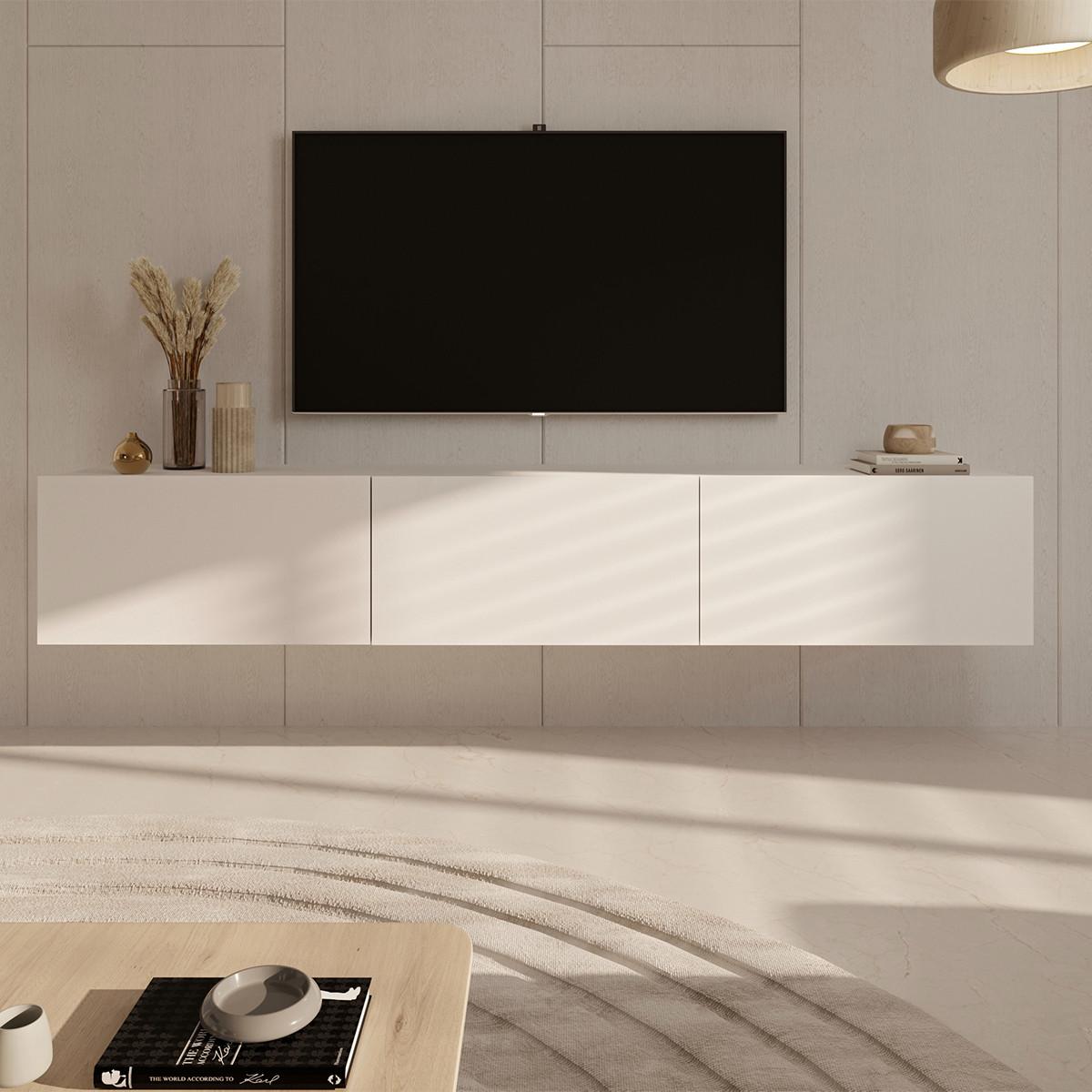 TV-MÖBEL Idao Weiß - Weiß, Holzwerkstoff (180/35/29cm) - Petits-meubles