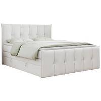 BOXSPRINGBETT PREMIUM 11 KING 120/200 Weiß Kunstleder - H4 - Weiß, Holz/Textil (120/200cm) - MKS