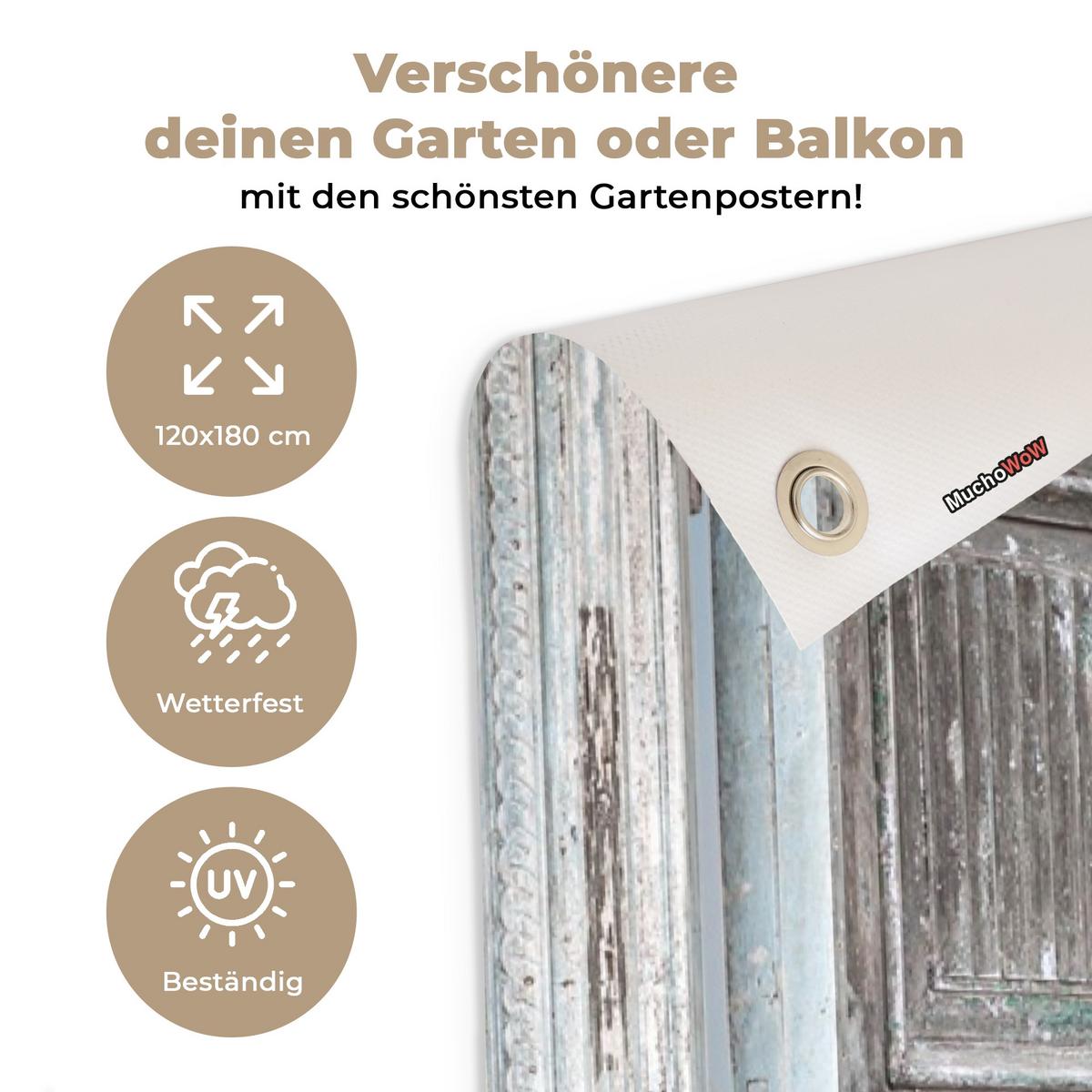 GARTENPOSTER Düne - Strand - Aussicht - Sommer Bild 120x180 cm - Hellgrau, Kunststoff (120/180/0.2cm) - OnlyWow