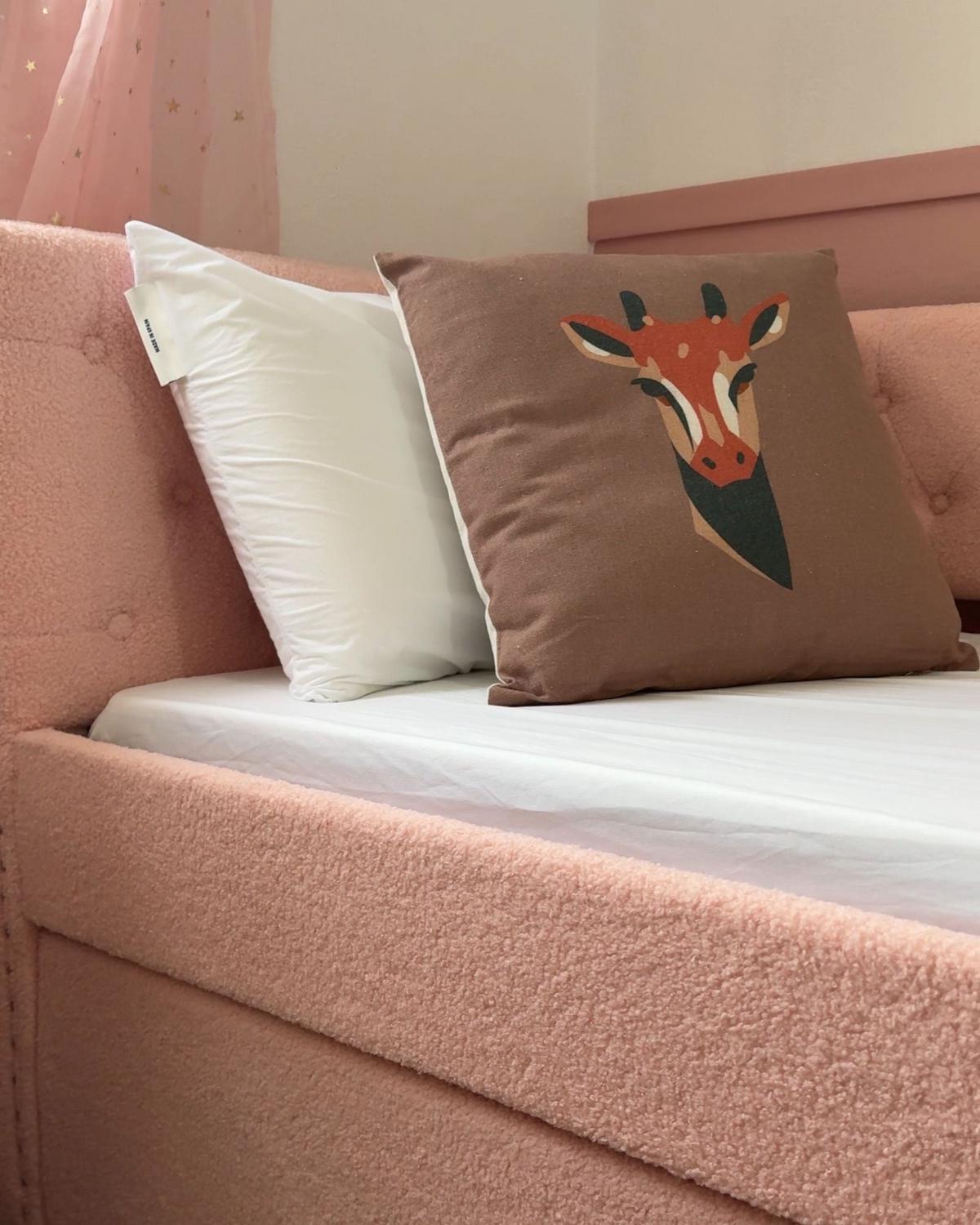DEKOKISSEN 2er-Set Rosa 45/45 cm Candelabra - Pink, Textil (45/45cm) - Beliani
