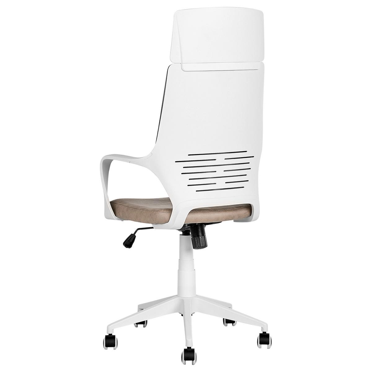 BÜROSTUHL Kunstwildleder Sandbeige Delight - Sandfarben, Textil (64/116/64cm) - Beliani