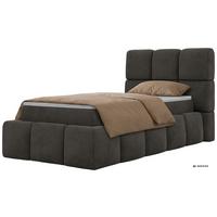 BOXBETT NIRA 90/200 - Dunkelgrau Velvet - Topper Visco - H3 - Dunkelgrau/Anthrazit, Kunststoff/Textil (200/90cm) - MKS