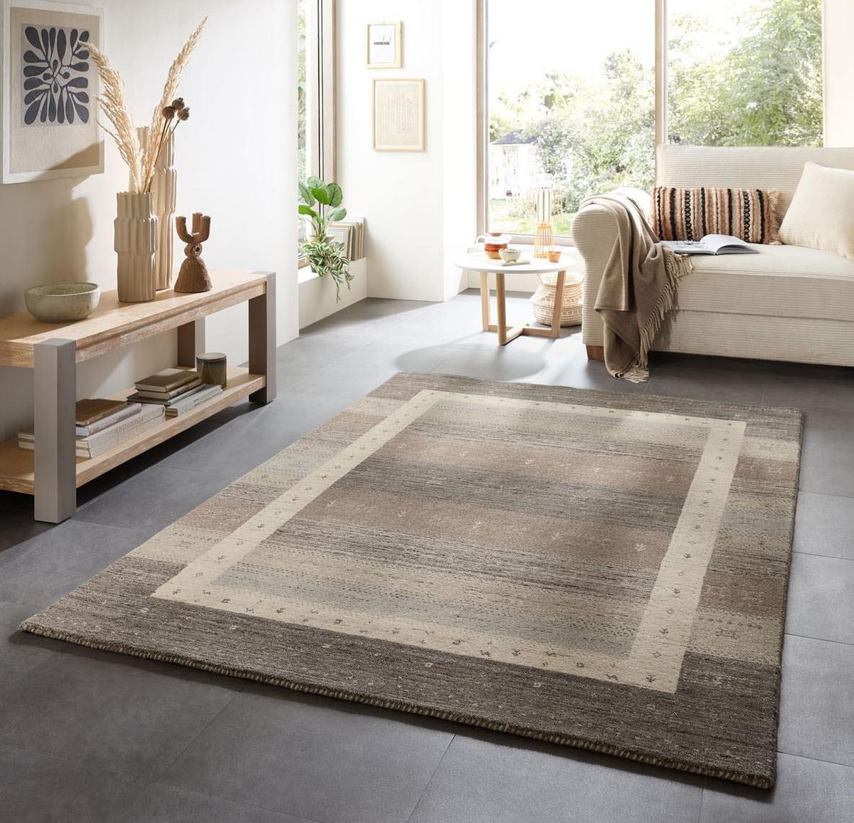 HANDWEBTEPPICH Memu 200x300 cm - Silberfarben, Textil (200/300cm) - THEKO