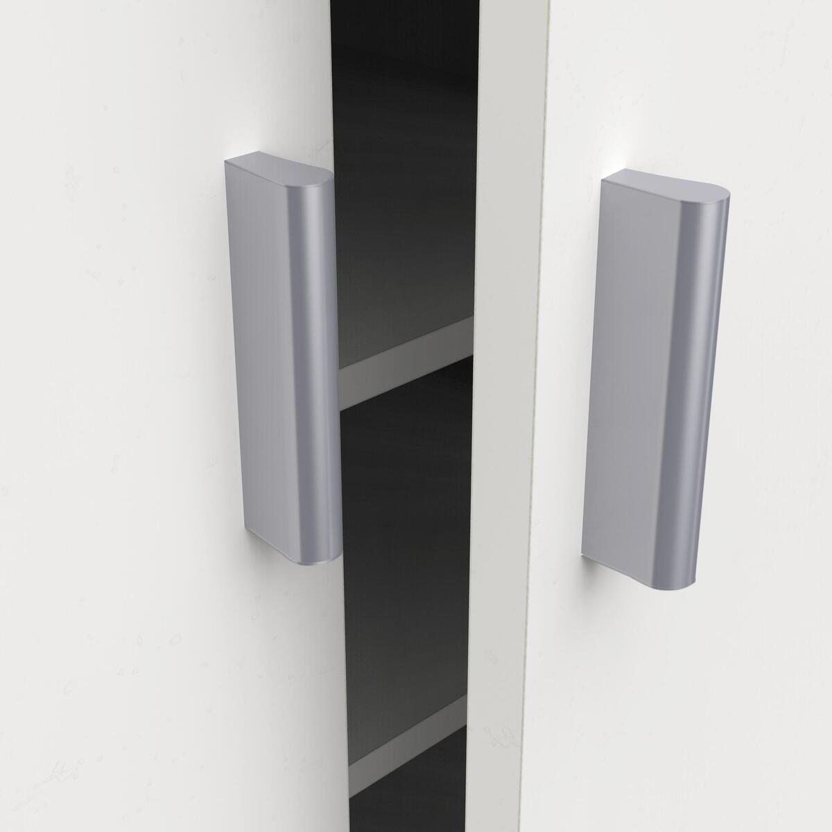 SCHUHSCHRANK 2 Türen L54,6 cm (21 Paare) - Schuhe - Weiß, Holzwerkstoff (35.3/108.4/38.1cm) - Calicosy