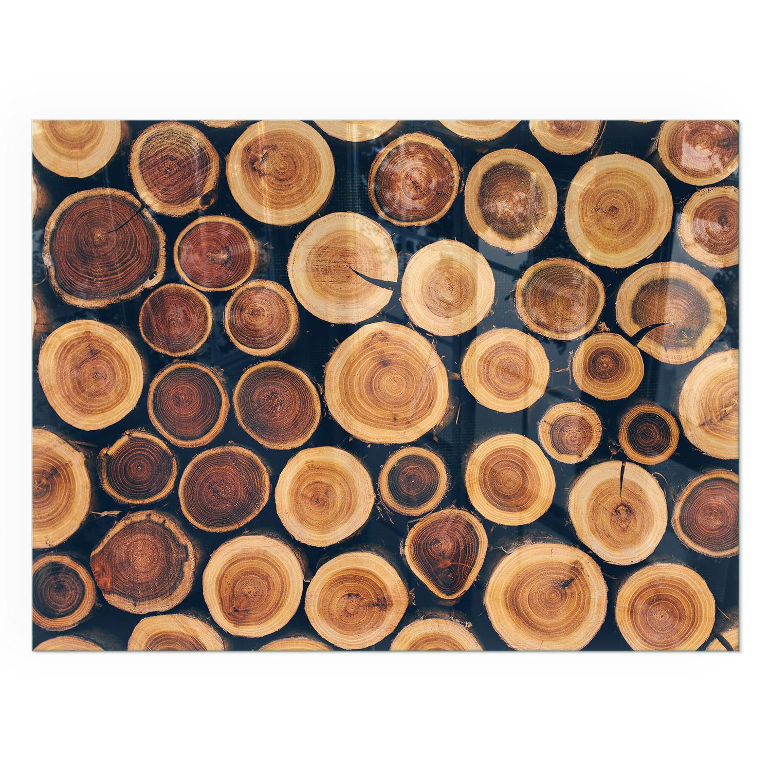 GLASPLATTE für Kamin 80x60 cm - Braun, Glas (80/60/0.4cm) - TULUP