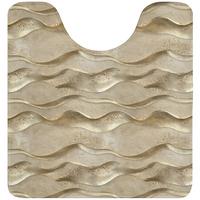 WC-VORLEGER Wellen - Muster - Gold Toilettenvorleger 55x60 cm - Messingfarben, Textil (55/1cm) - OnlyWow