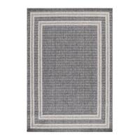 OUTDOORTEPPICH LIRIA, mit Bordüre, Grau, 140 x 200 cm - Grau, Textil (200/140cm) - KADIMA DESIGN