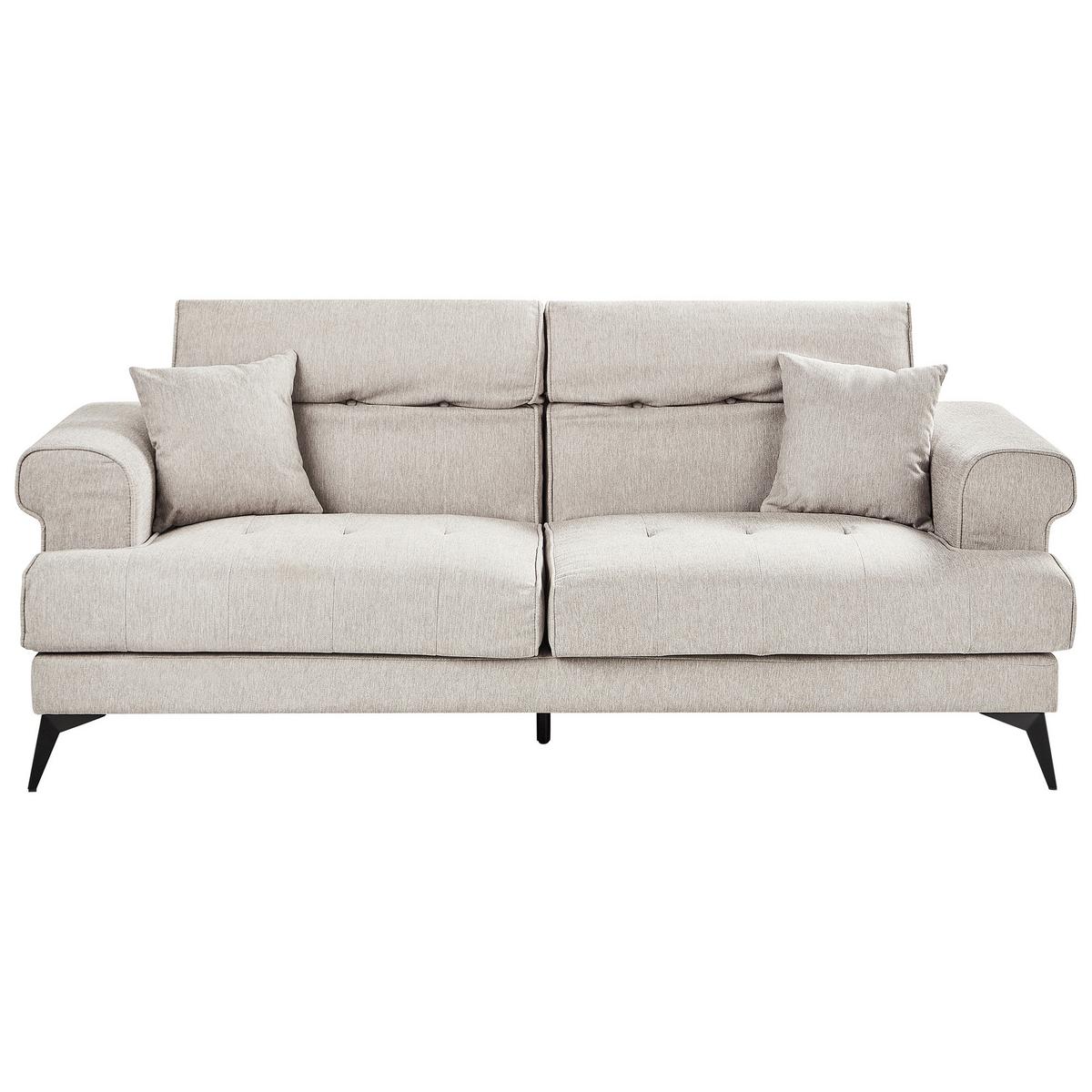 SOFA-SET 5-Sitzer Stoff Taupe Skive - Taupe/Beige, Textil (214/88/85cm) - Beliani