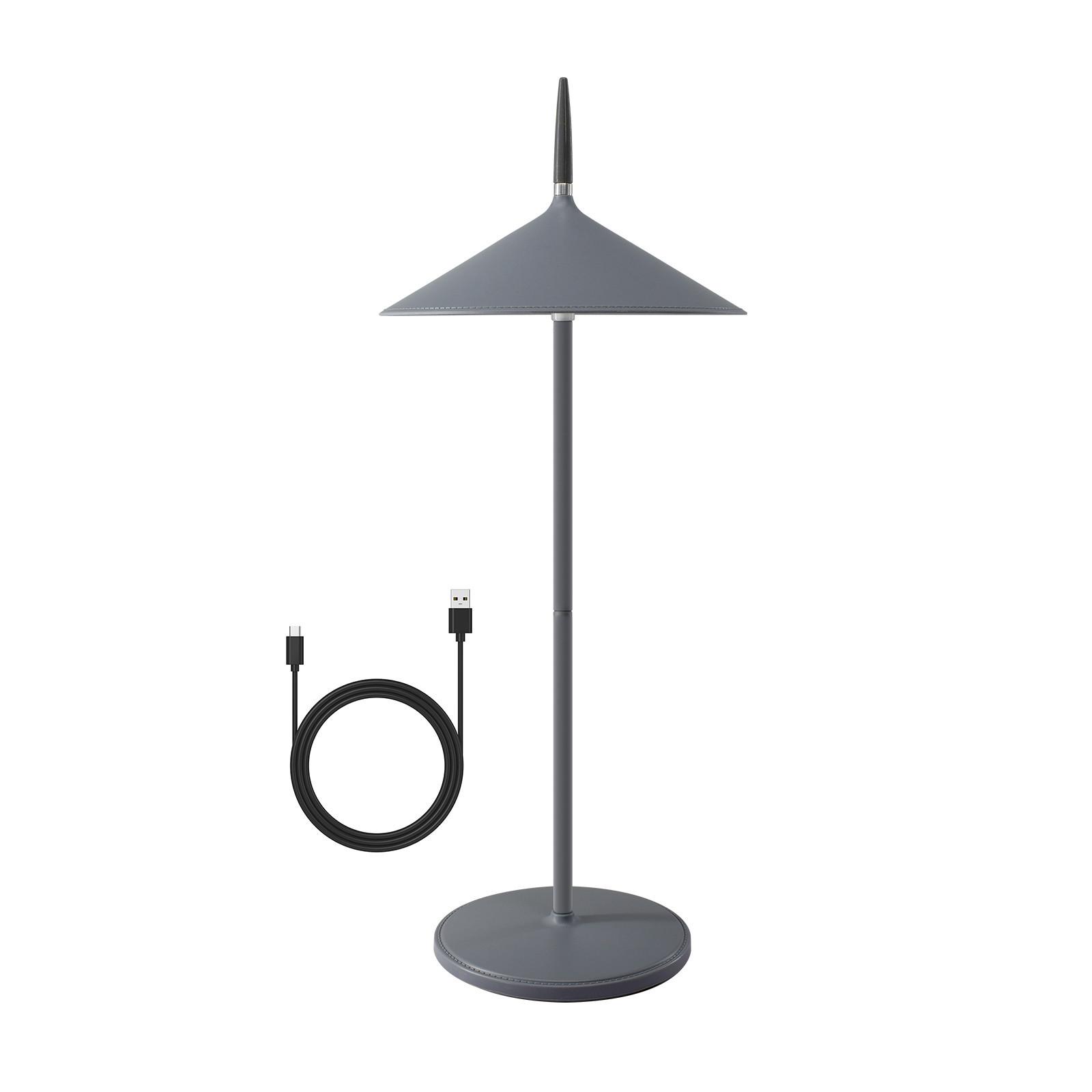 TISCHLEUCHTE Funkelmann 15.4/11.5/37.6 cm - Dunkelgrau, Kunststoff/Metall (15.4/11.5/37.6cm) - ZMH