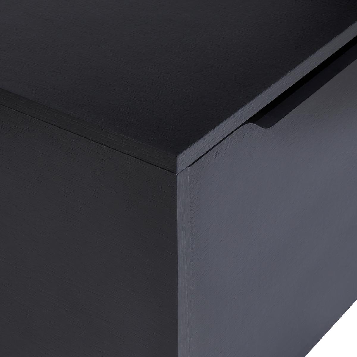 WASCHBECKENUNTERSCHRANK wandmontiertk 60 cm Schwarz Petrolina - Schwarz, Holzwerkstoff (60/33/39cm) - Beliani