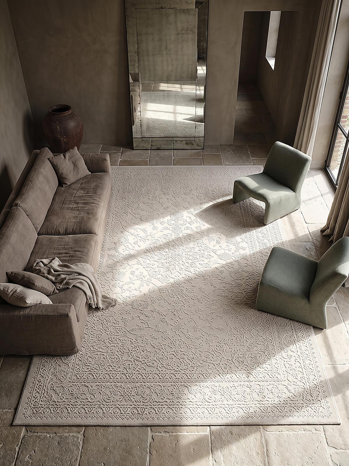 KURZFLORTEPPICH Uni KASOS Polyester Creme 200 x 290 cm - Beige, Textil (200/290cm) - KADIMA DESIGN