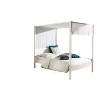 HIMMELBETT Katey 208x191x148 aus Massivholz in Weiß - Weiß, Holz (140/200cm) - 58aufmkessel