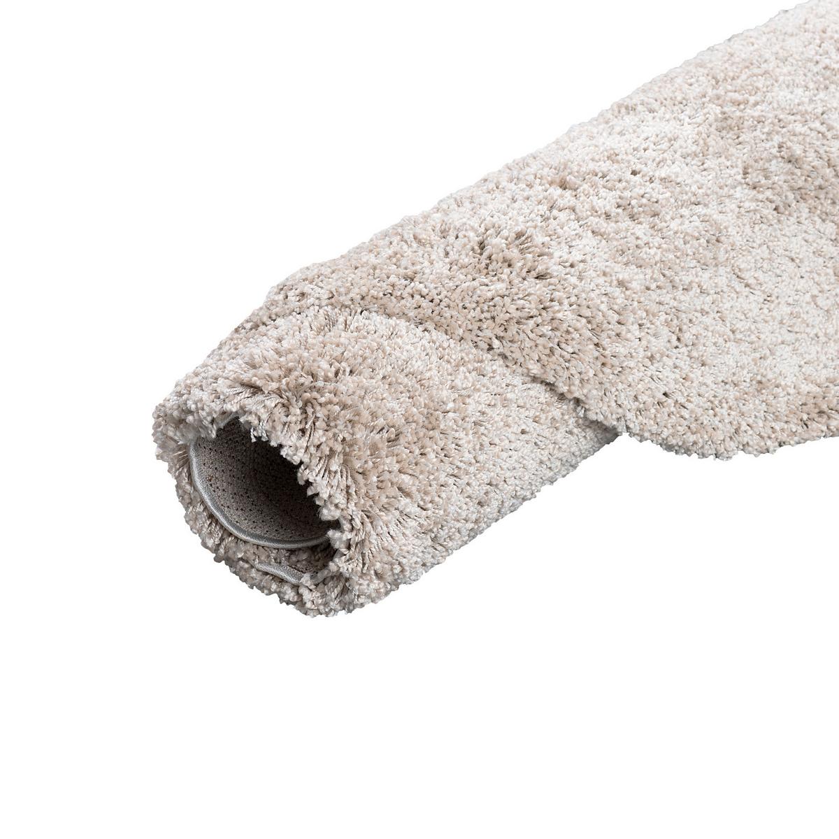 HOCHFLOR LANGFLOR SHAGGY TEPPICH LUXURY RUND - Champagner, Textil (150/150cm) - Pergamon