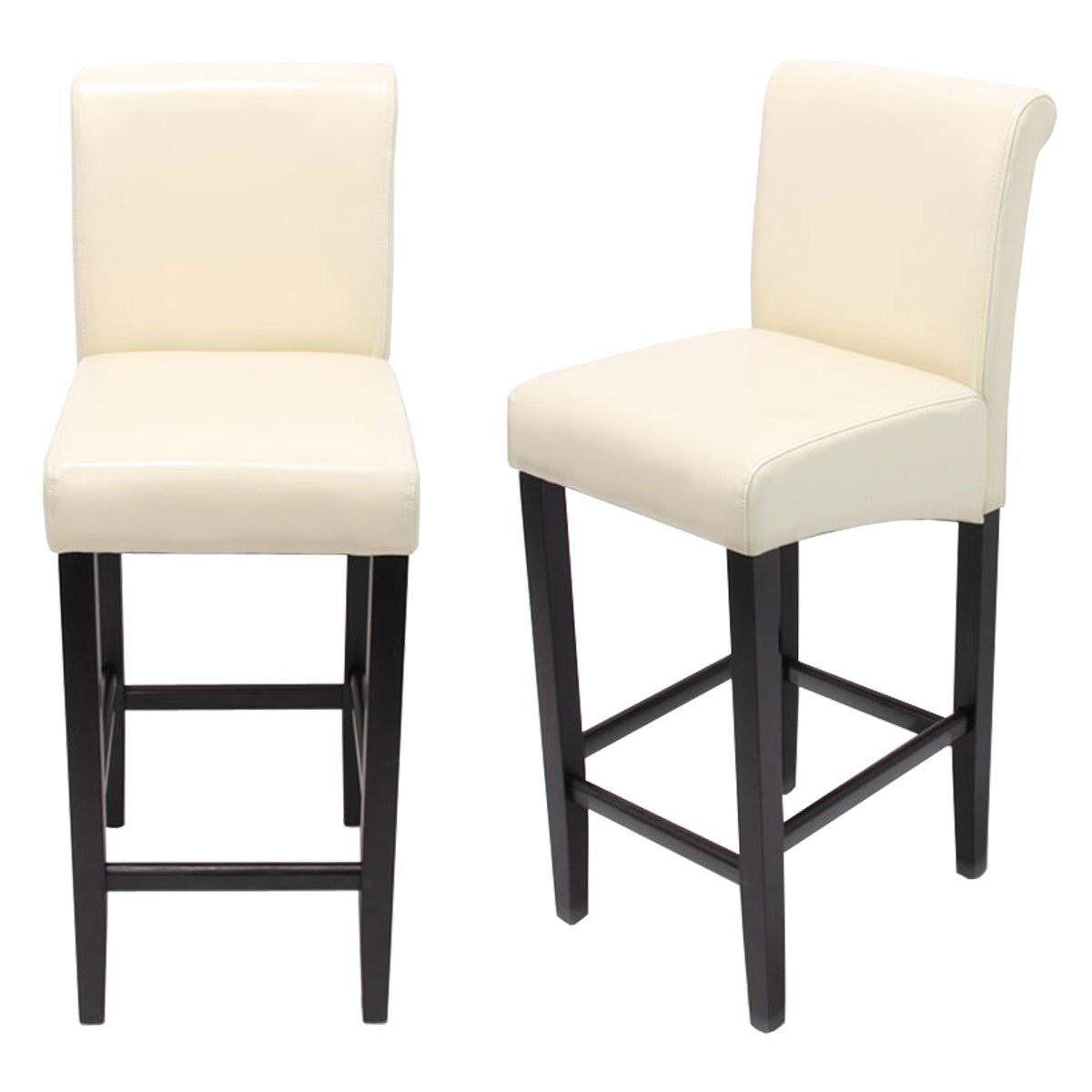 BARHOCKER Beige 2er-Set - Beige, Holz (39/105/53cm) - MCW