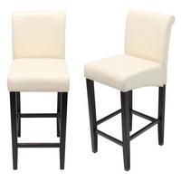 BARHOCKER Beige 2er-Set - Beige, Holz (39/105/53cm) - MCW