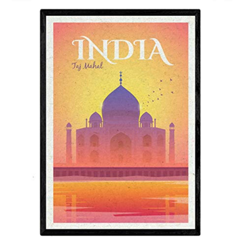 POSTER Indien Taj Mahal A3 Rahmenlos - Klar, Papier (29.7/5/42cm) - Nacnic