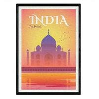 POSTER Indien Taj Mahal A3 Rahmenlos - Klar, Papier (29.7/5/42cm) - Nacnic