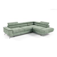 ECKSOFA Plato Mit Schlaffunktion - Grün, Holzwerkstoff/Textil (202/268cm) - Fun Möbel