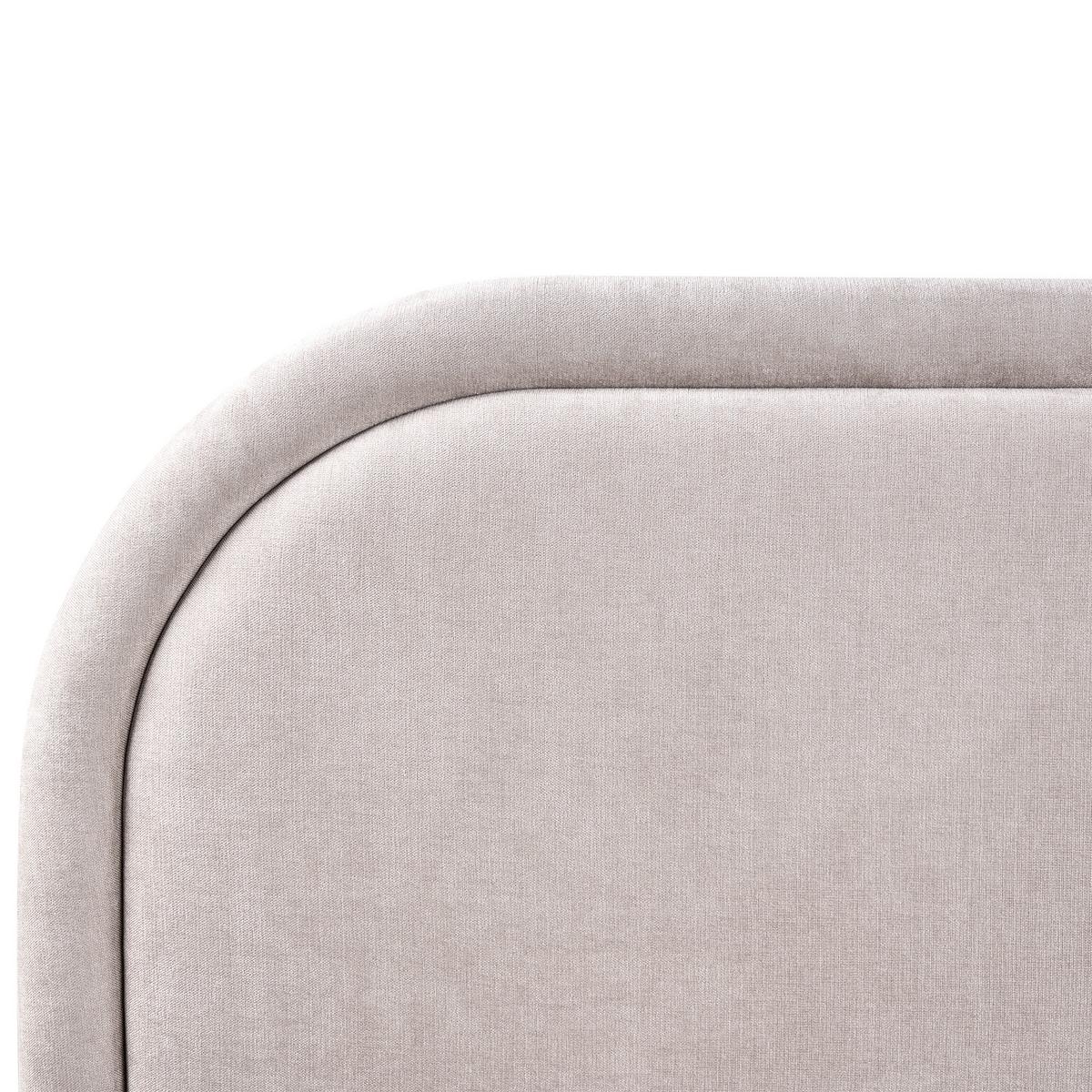 BETT mit Stauraum 160/200 cm Chenillegewebe Taupe Quillien - Taupe, Textil (160/200cm) - Beliani