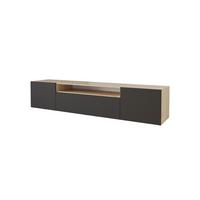 LOWBOARD ELIO-W 200x40x41 cm - Artisan / Schwarz - Eiche Artisan, Holzwerkstoff (200/40/41cm) - ALTDECOR