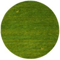 NATUR TEPPICH INDO NEPAL GABBEH SHIVA RUND - Grün, Textil (200/200cm) - Pergamon
