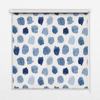 INNENROLLO - Fensterrollo - Rollo - 150x140 cm - Blaue Flecken - Blau, Kunststoff (150/140/0.5cm) - TULUP