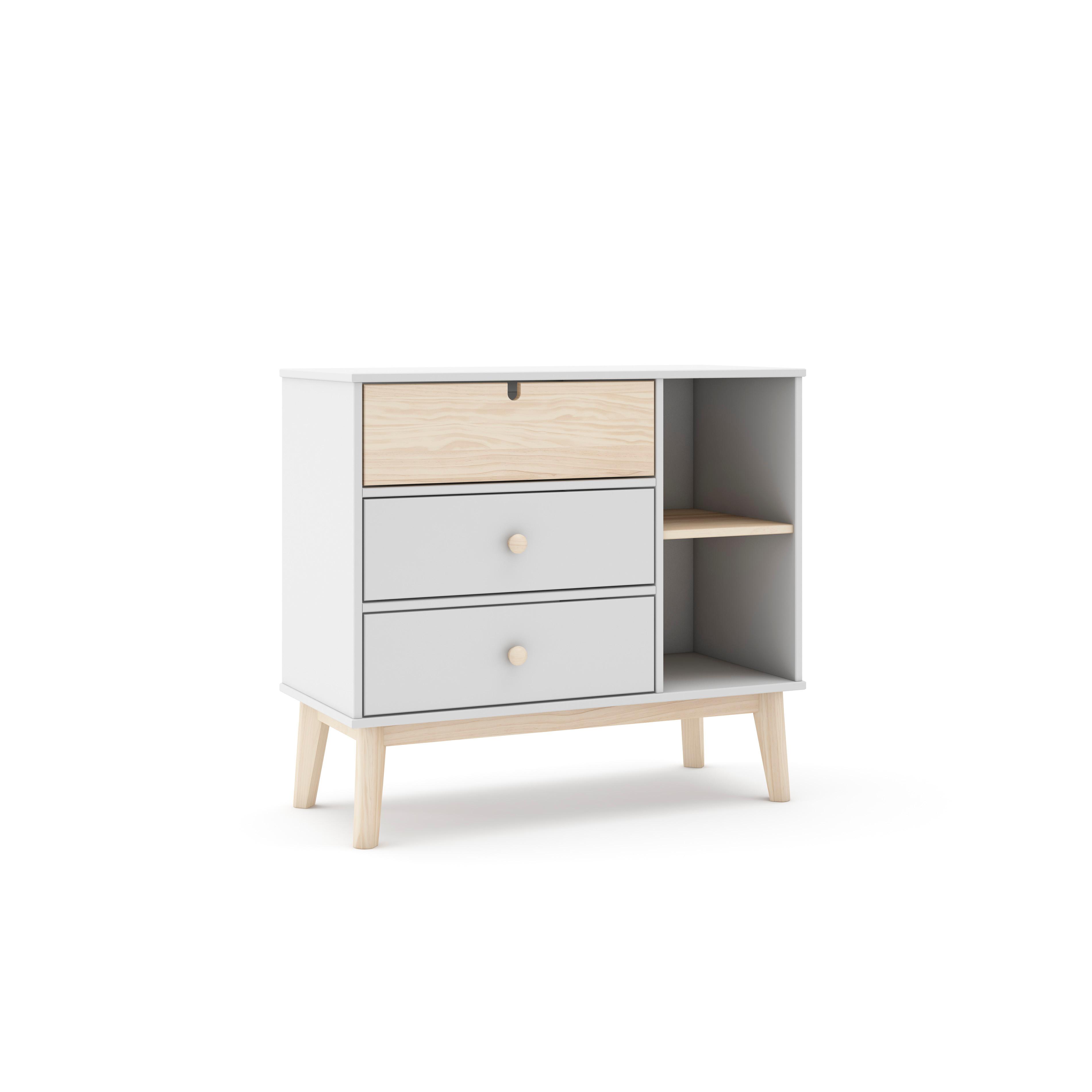 KOMMODE Estefania Beige 90/40/81 cm - Beige, Holz (40/81/90cm) - Calicosy