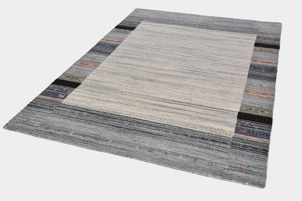 WOLLTEPPICH Nebraska mit Bordüre 140x200 cm - Multicolor, Textil (140/200cm) - THEKO