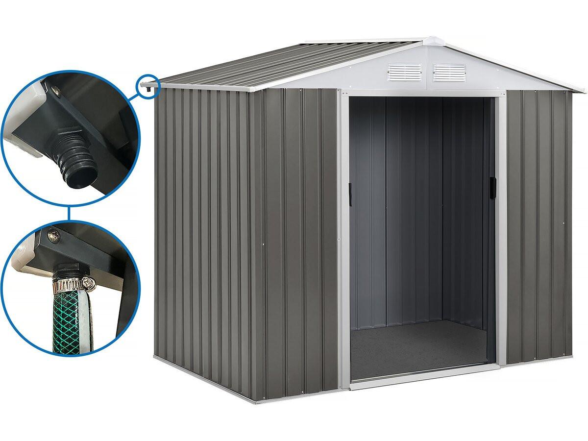 METALL-GARTENHAUS dallas Taupe - Taupe, Metall (213/195/191cm) - Habitat Garten