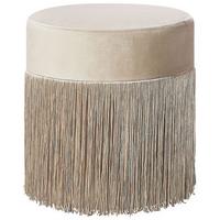 POUF Virginia 36/36/38 cm - Beige, Textil (36/38/36cm) - Beliani